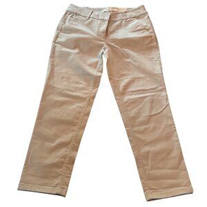 NWT Loft Womens Petite 4P Little Skinny Khaki light grey Pants NEW